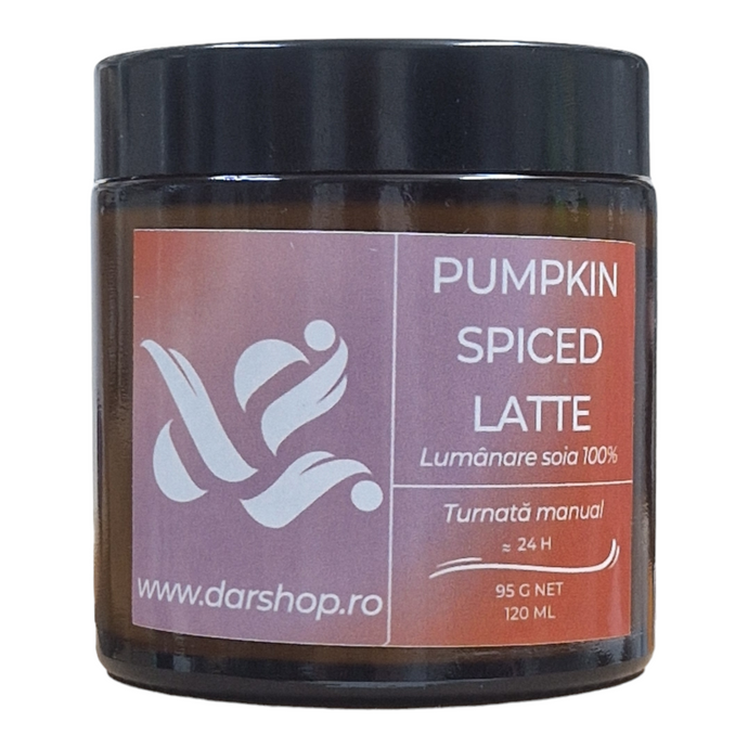 Lumânare parfumată ceară soia. Pumpkin Spiced Latte