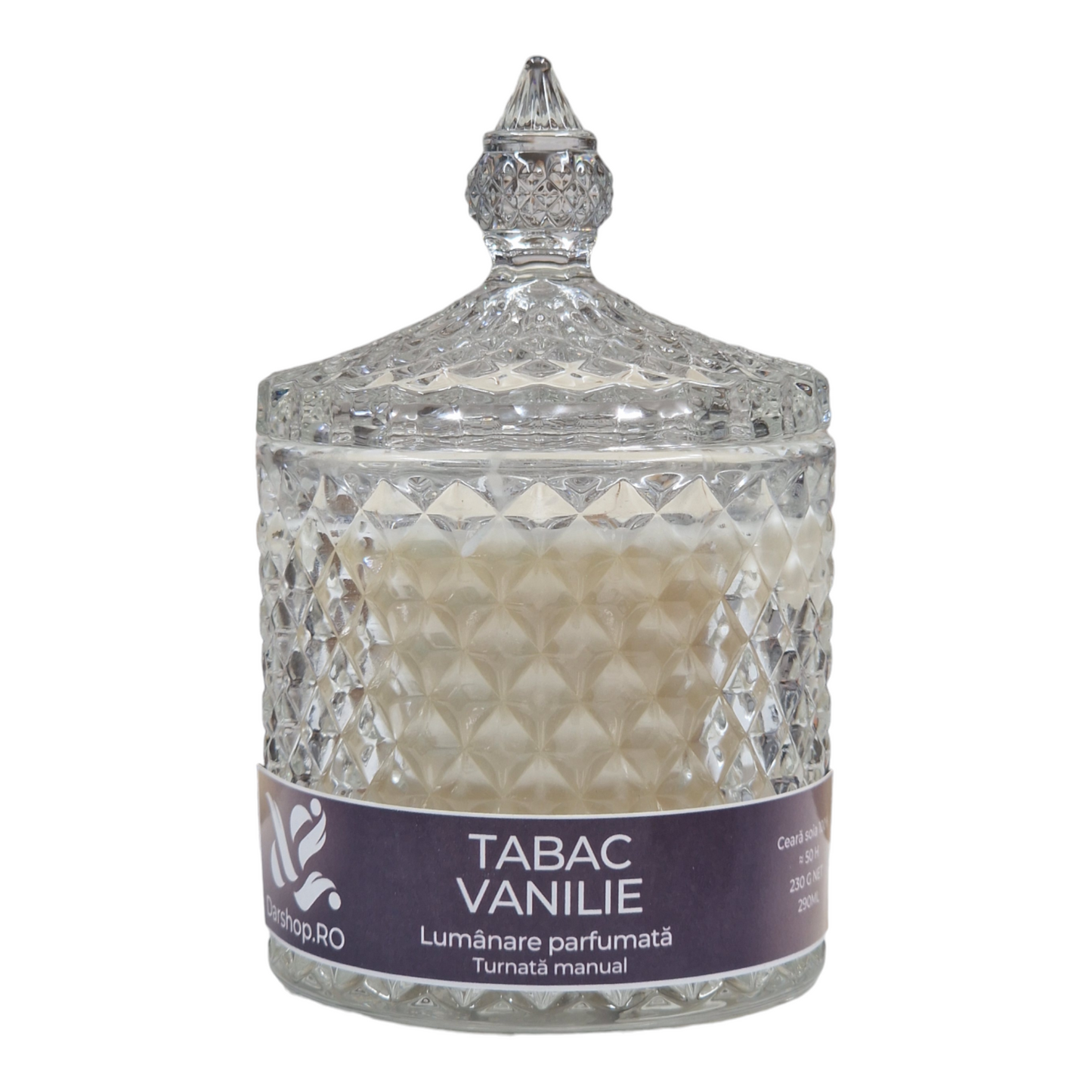 Lumânare soia Bombonieră. Tabac & Vanilie