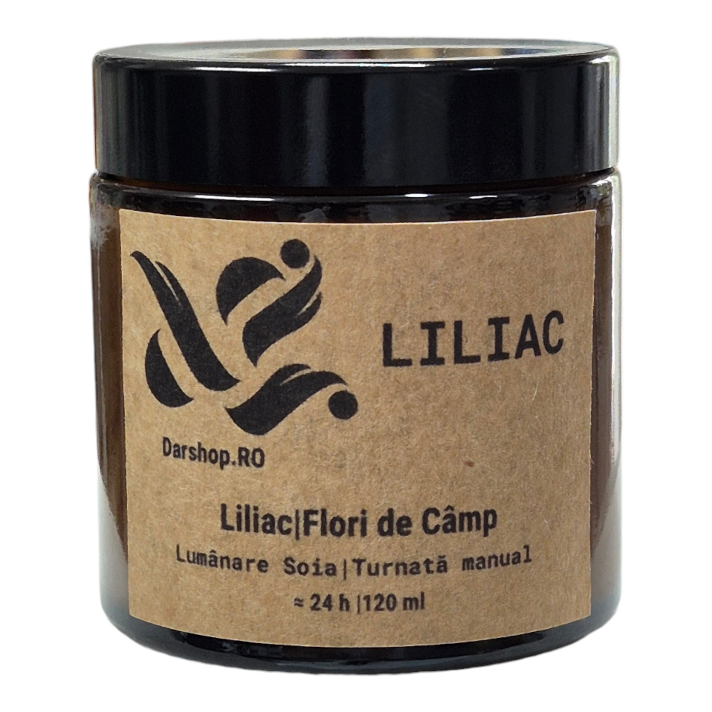 Lumânare parfumată ceară soia. Liliac