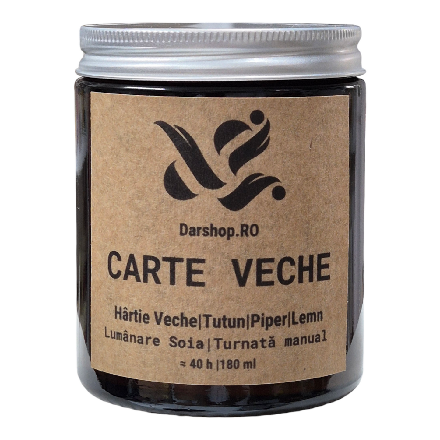 Lumânare parfumată ceară soia. Carte veche
