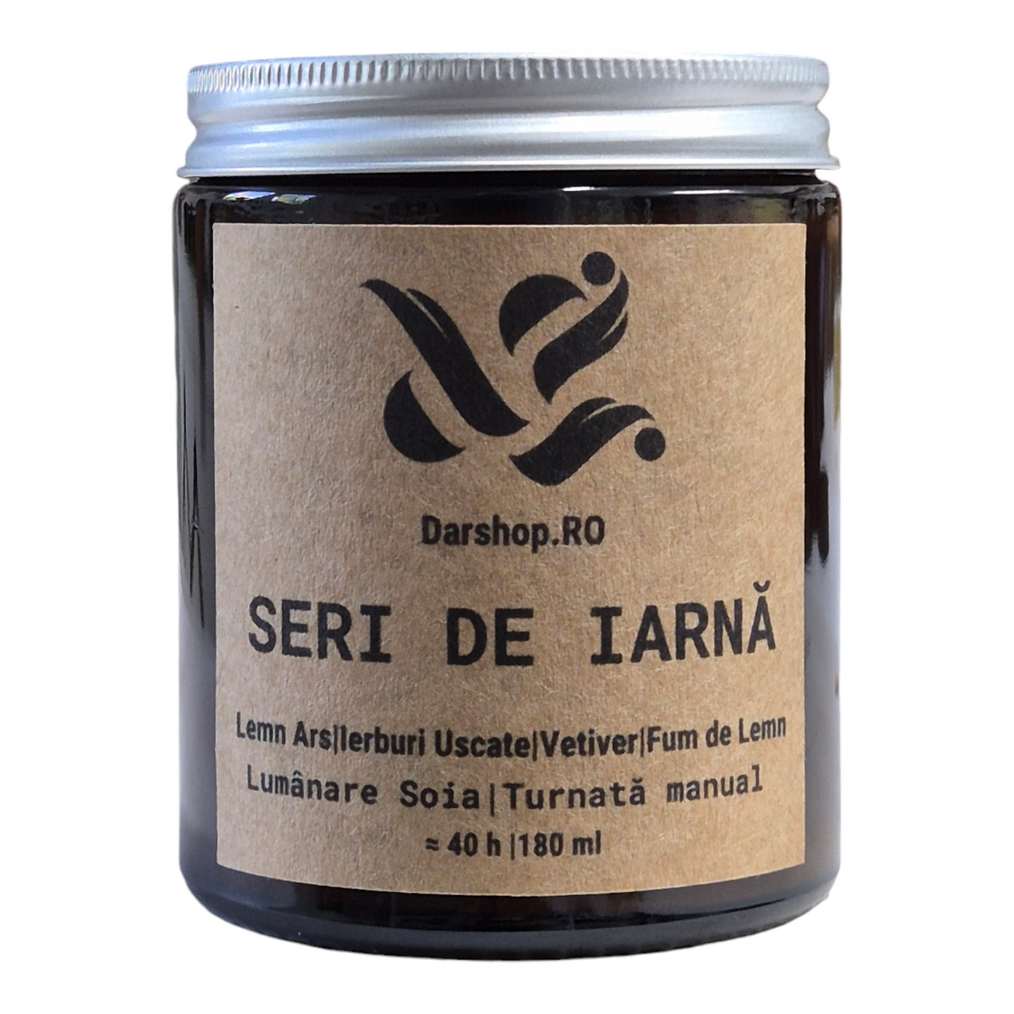 Lumânare parfumată ceară soia. Seri de iarnă