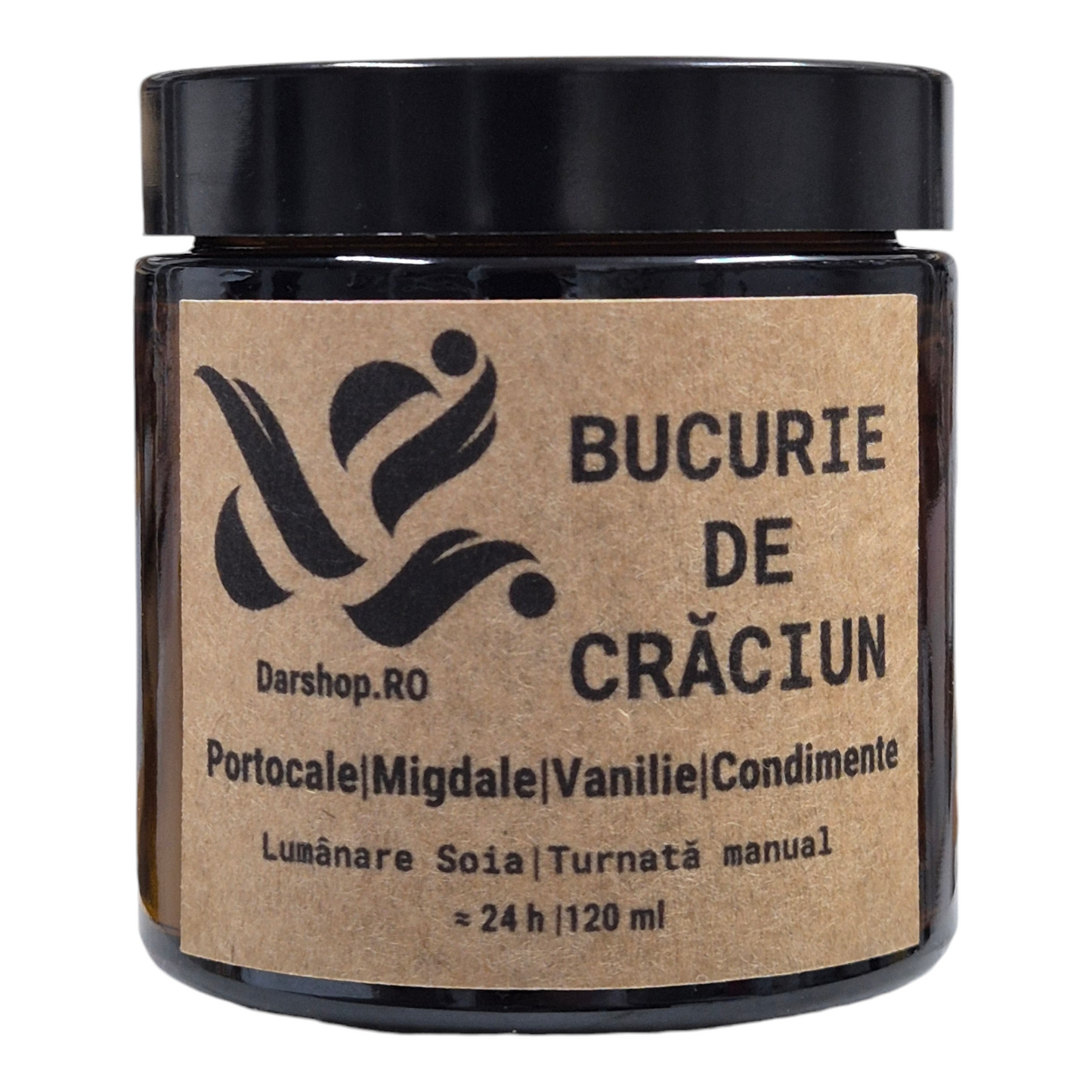Lumânare parfumată ceară soia. Bucurie de Crăciun