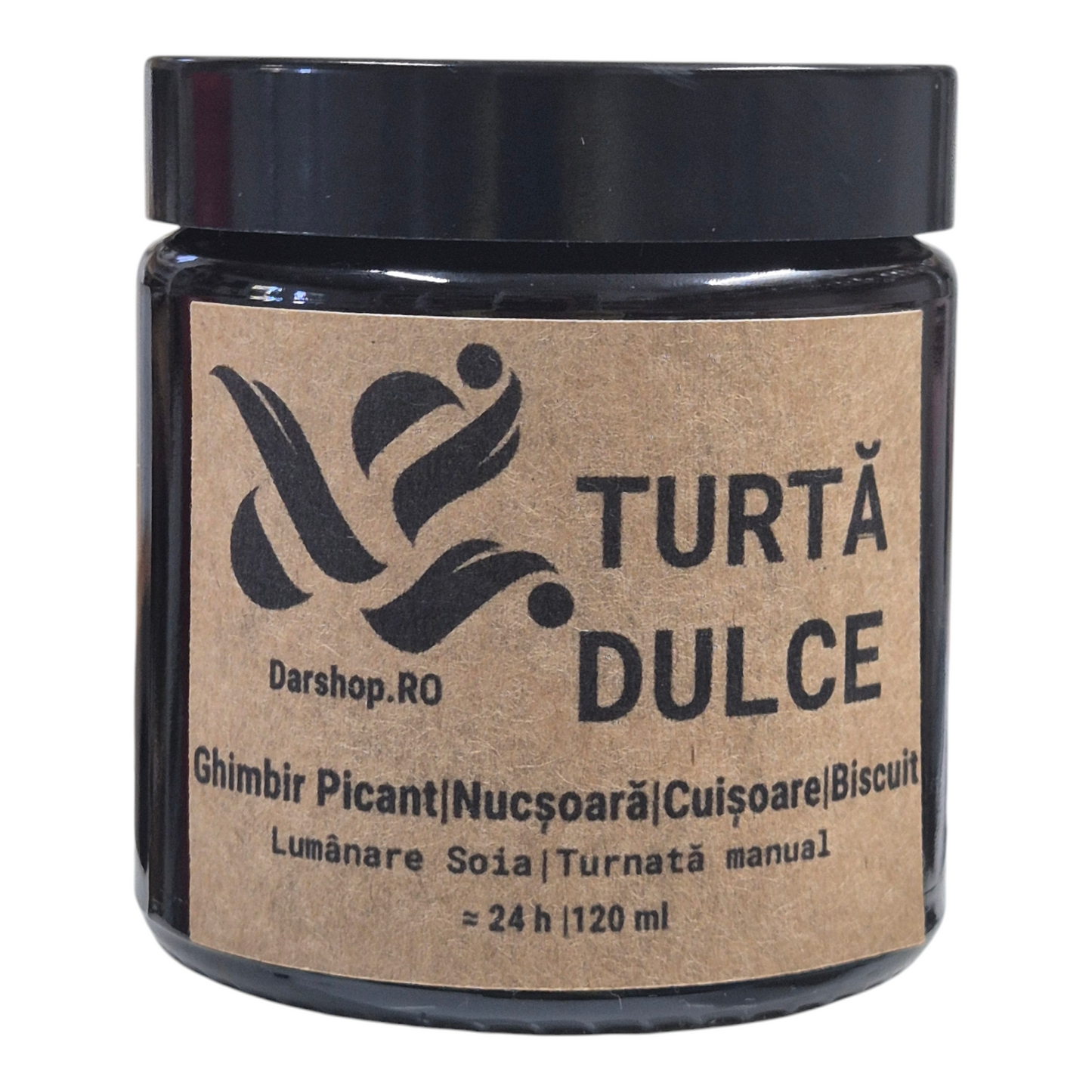 Lumânare parfumată ceară soia. Turtă Dulce