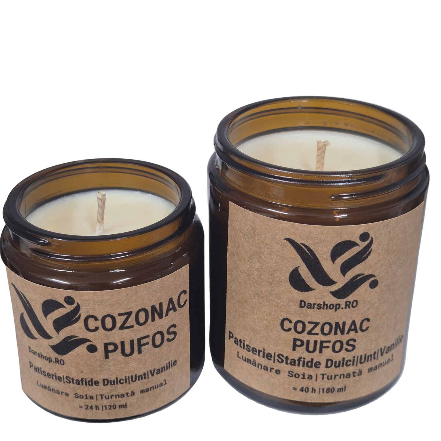 Lumânare handmade Cozonac Pufos, parfum gourmand de cozonac proaspăt cu stafide dulci, vanilie și unt