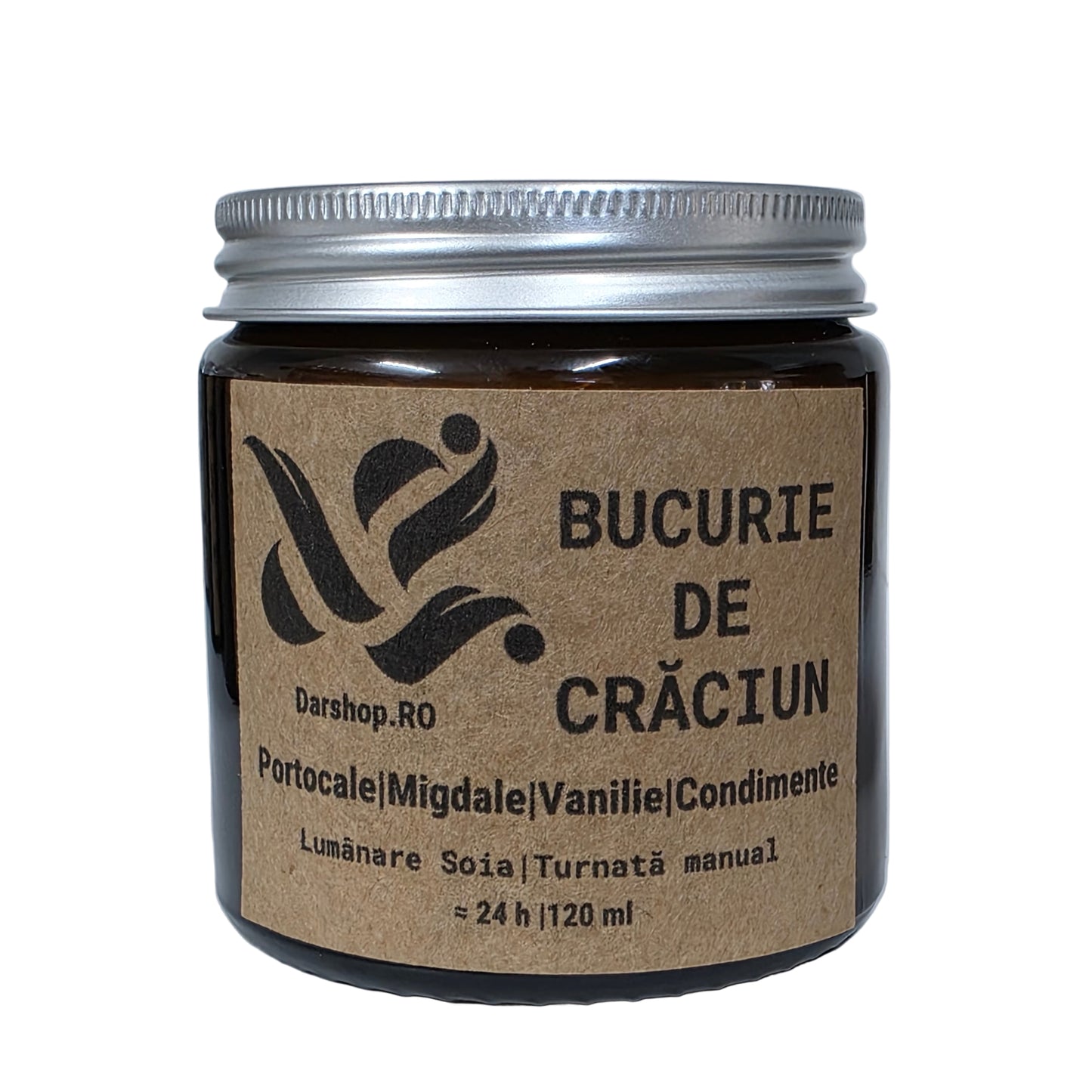 Lumânare parfumată Bucurie de Crăciun – aromă proaspătă și prăjiturească.