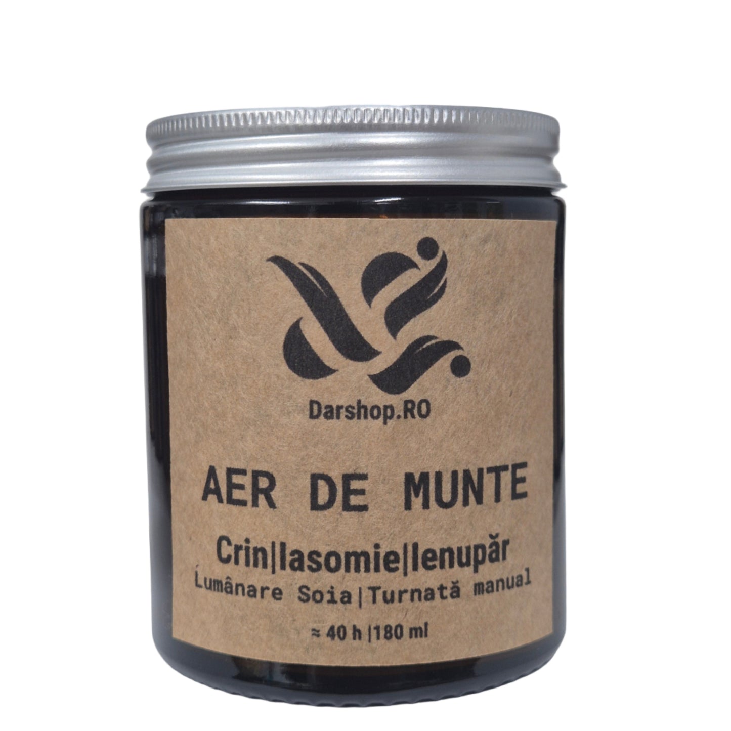 Lumânare handmade din soia Aer de Munte, ideală pentru relaxare și prospețime în casă