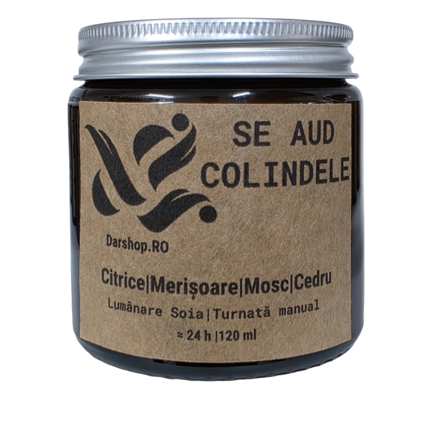 Lumânare parfumată Se aud colindele – eucalipt, bomboane mentolate și mosc, atmosferă festivă de Crăciun.