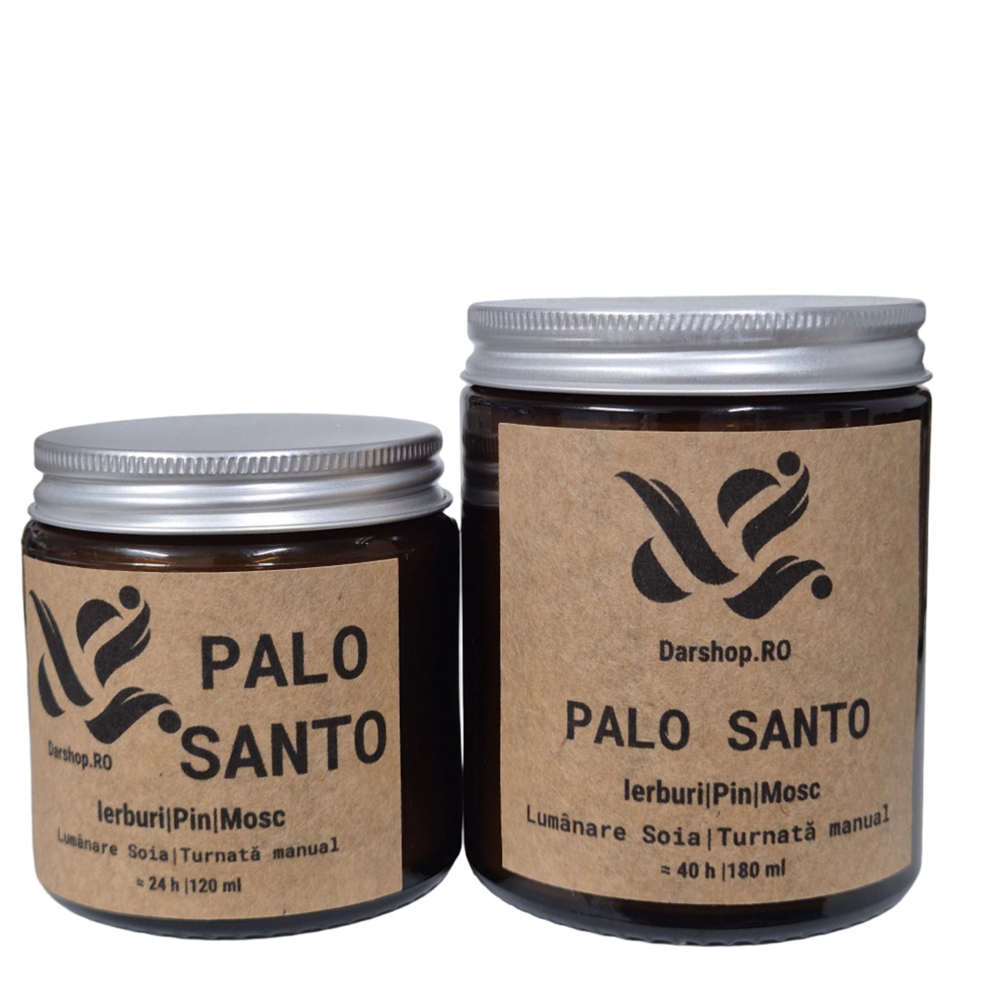 Lumânare parfumată din soia Palo Santo, cu note de ierburi aromatice, lavandă, rozmarin și mosc, pentru o atmosferă calmă și purificatoare