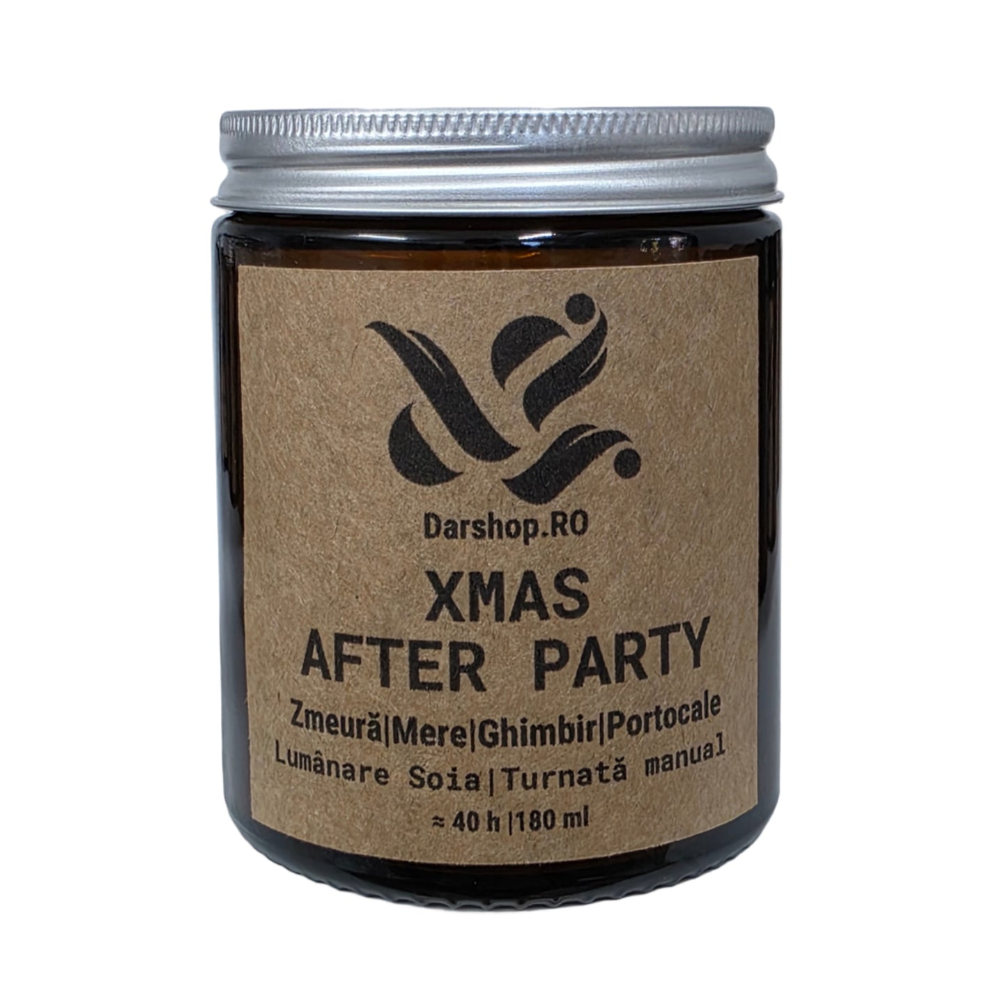 Lumânare Xmas After Party – soia naturală, parfum vibrant și vesel, inspirat de nopți memorabile de sărbători cu prietenii.