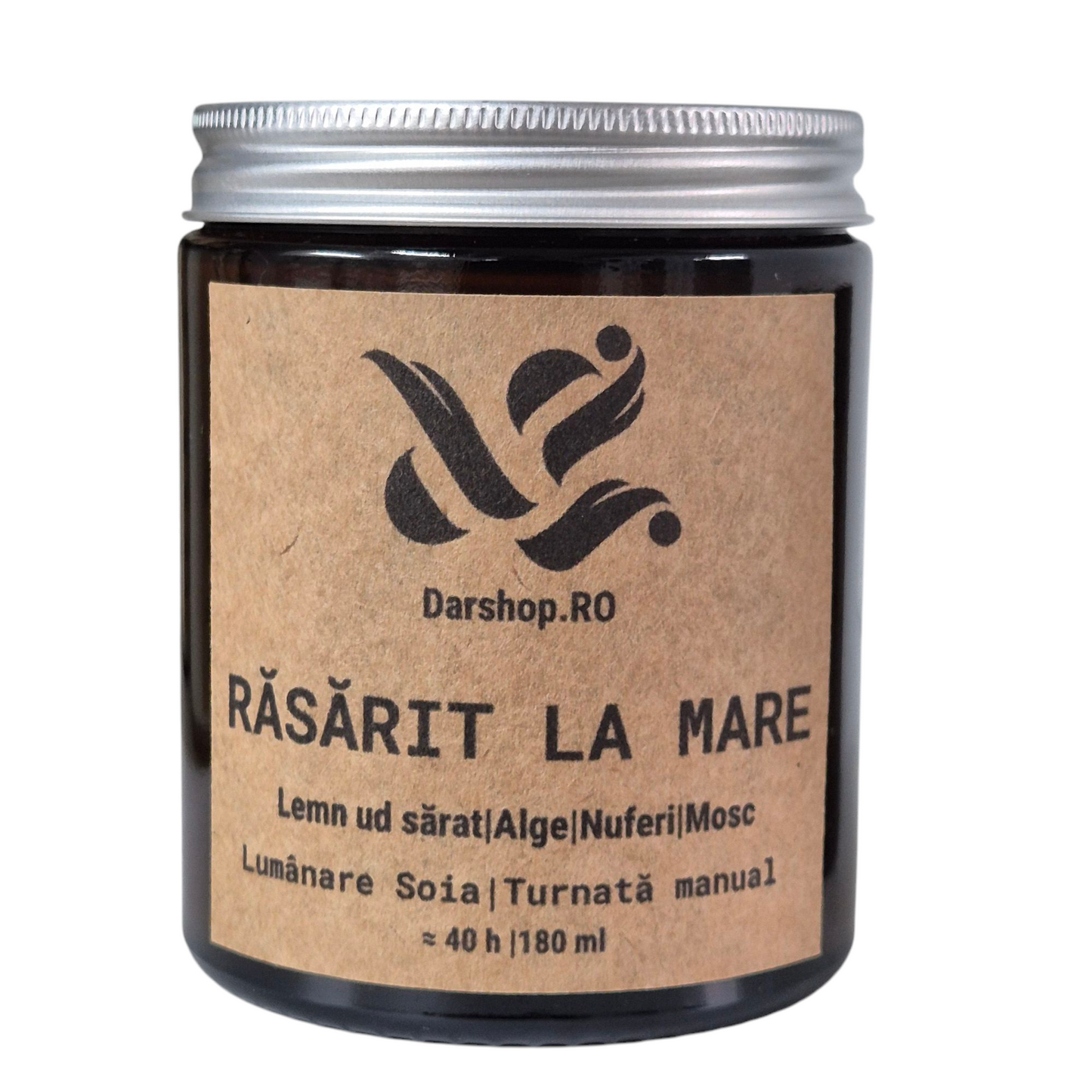 Lumânare parfumată ceară soia. Răsărit la mare