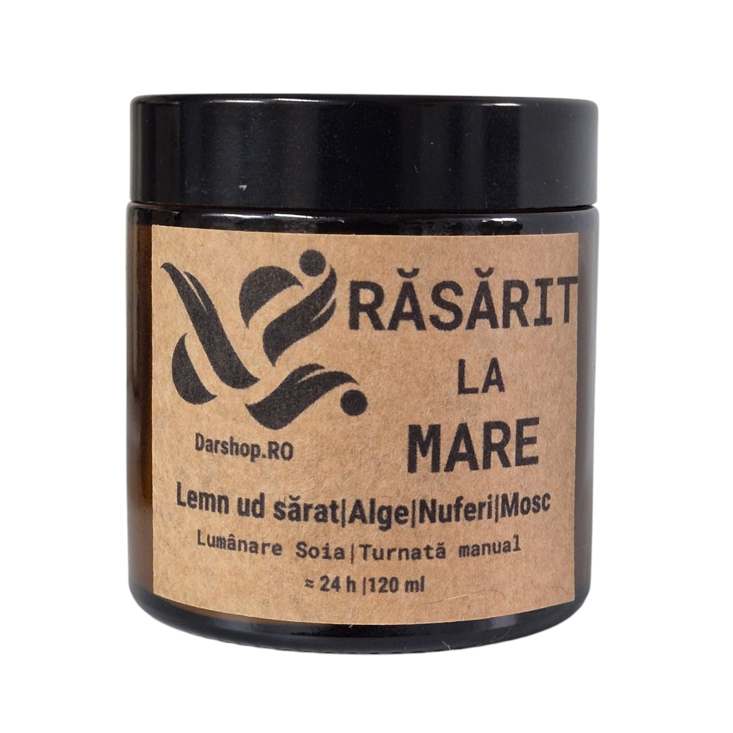 Lumânare parfumată ceară soia. Răsărit la mare
