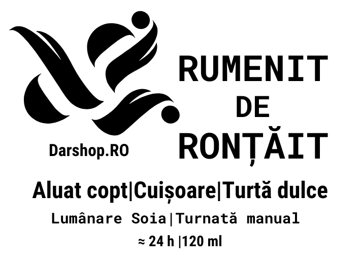 *NOU*Rumenit de ronțăit. Lumânare soia
