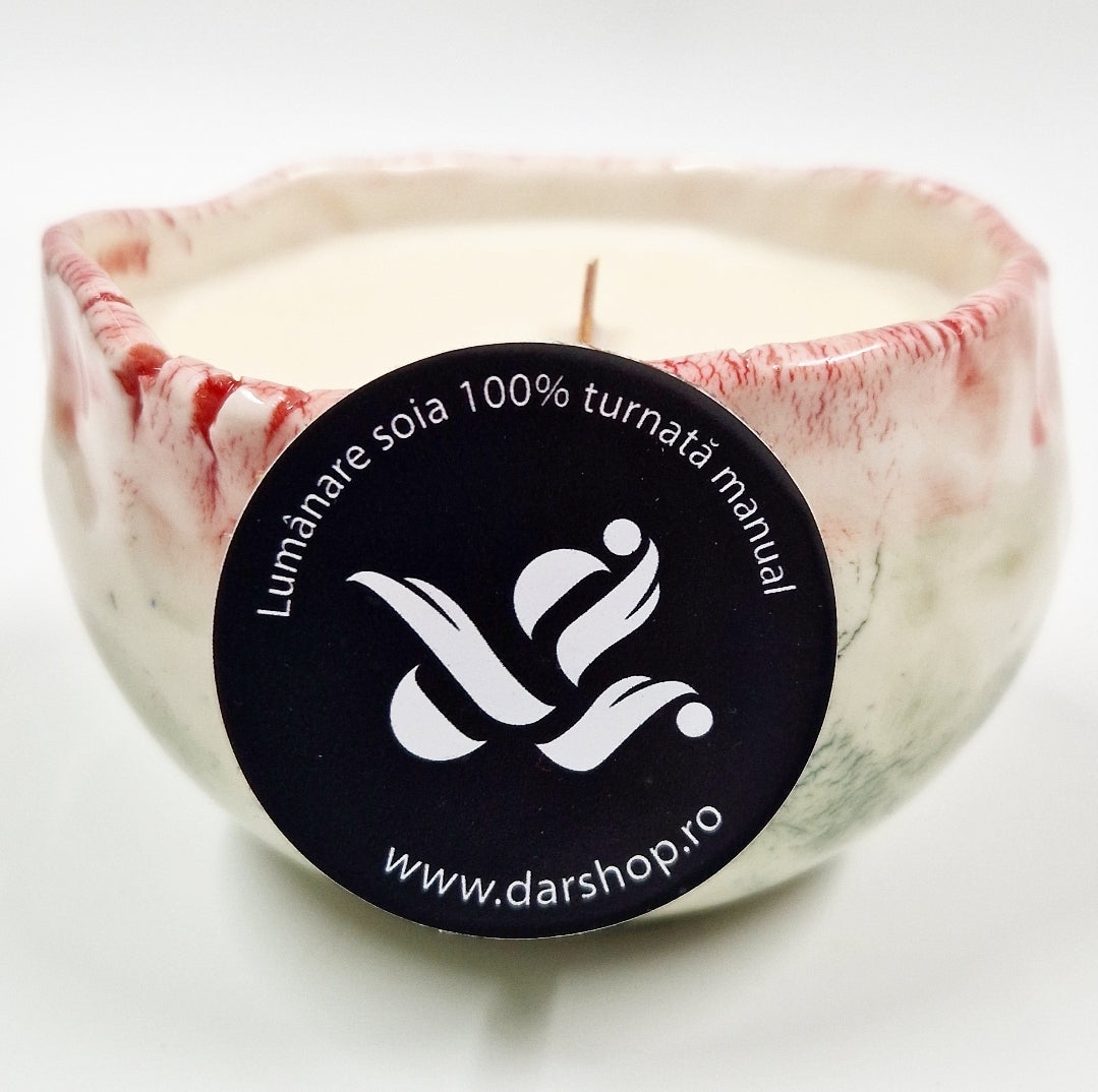 Lumânare parfumată soia Ceramică. Acasă de Crăciun