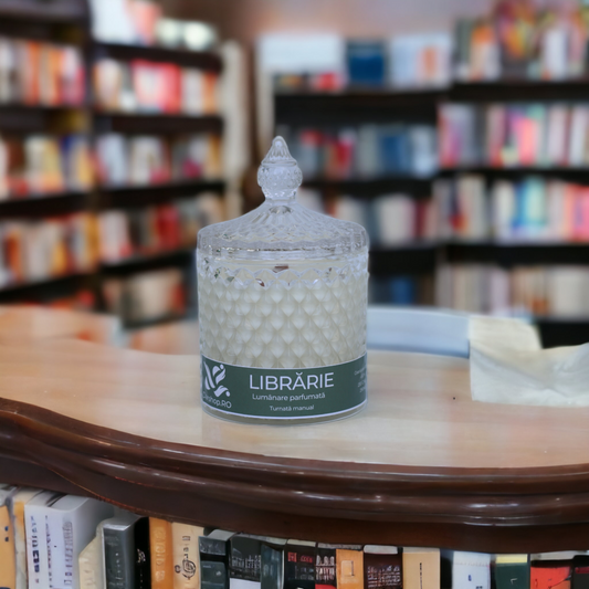 Lumânare soia. Bombonieră. Librărie
