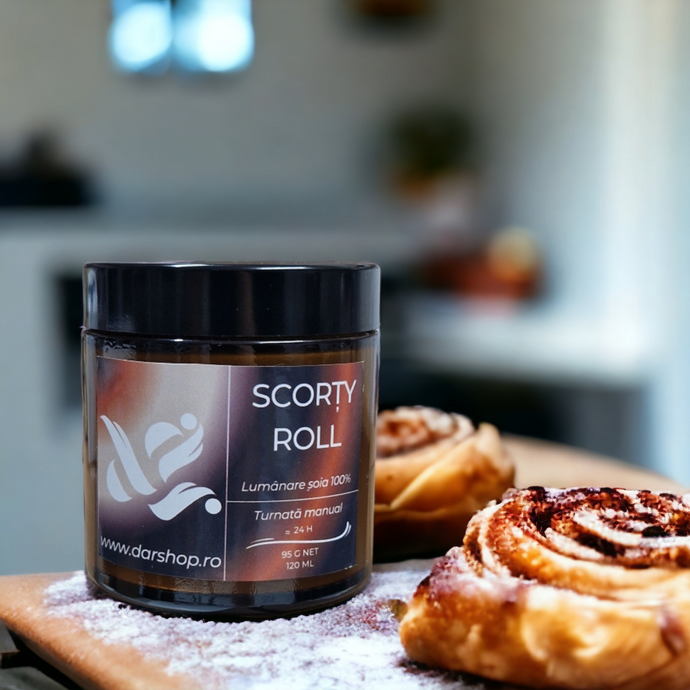 Lumânare parfumată ceară soia. Scorțy Roll