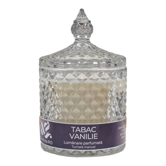 Lumânare soia Bombonieră. Tabac & Vanilie