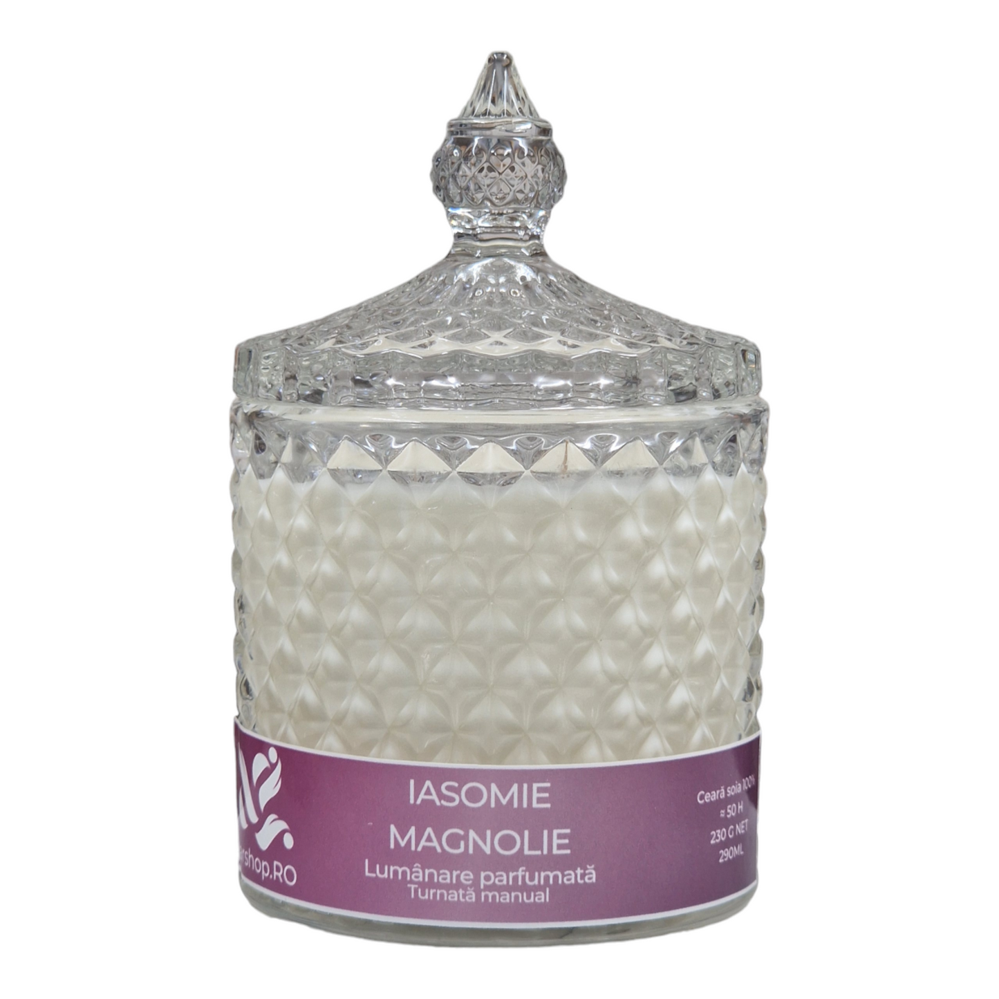 Lumânare soia Bombonieră. Iasomie și Magnolie