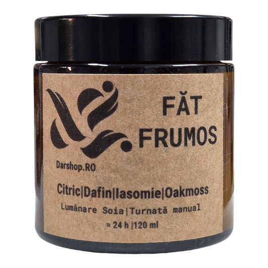 Lumânare parfumată ceară soia. Făt-Frumos