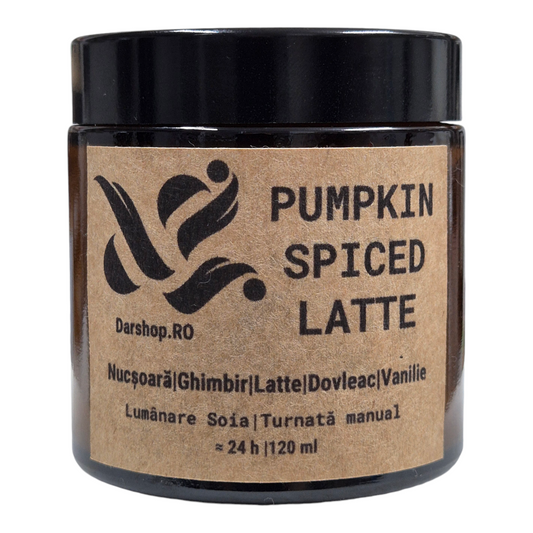 Lumânare parfumată ceară soia. Pumpkin Spiced Latte