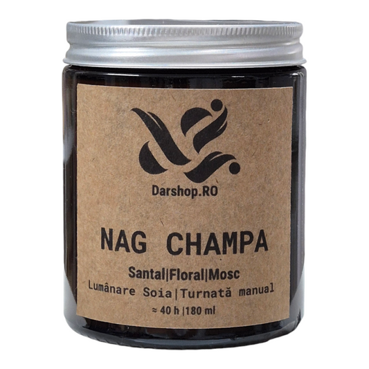 Lumânare parfumată ceară soia. Nag Champa