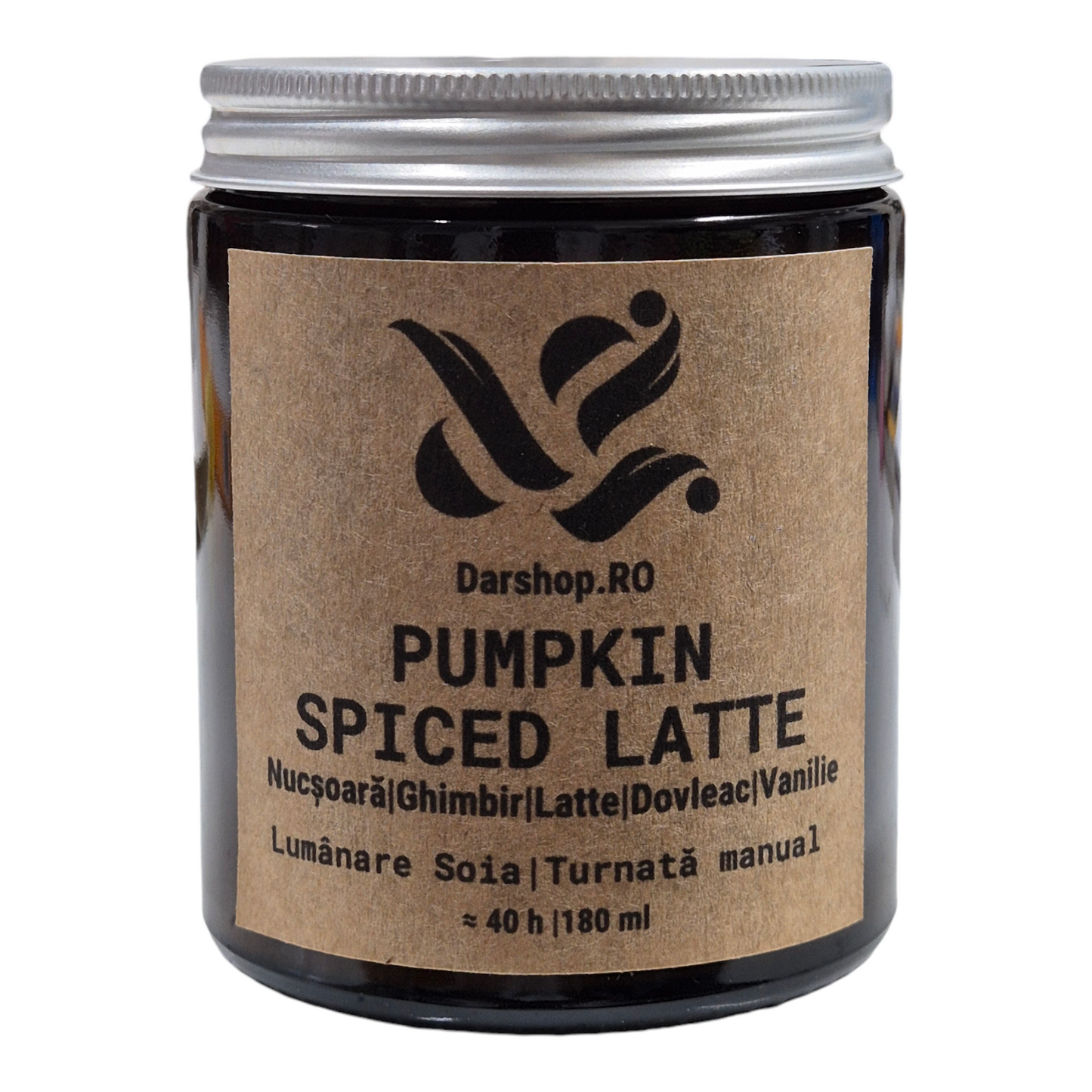 Lumânare parfumată ceară soia. Pumpkin Spiced Latte