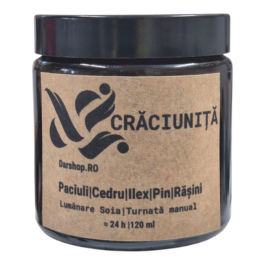 Lumânare parfumată ceară soia. Crăciuniță
