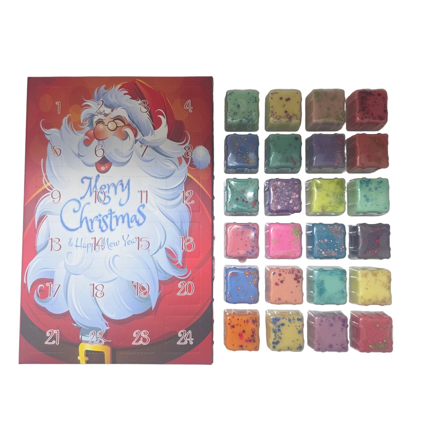 Calendar advent cu 24 de arome diferite până la crăciun. ceară parfumată de soia