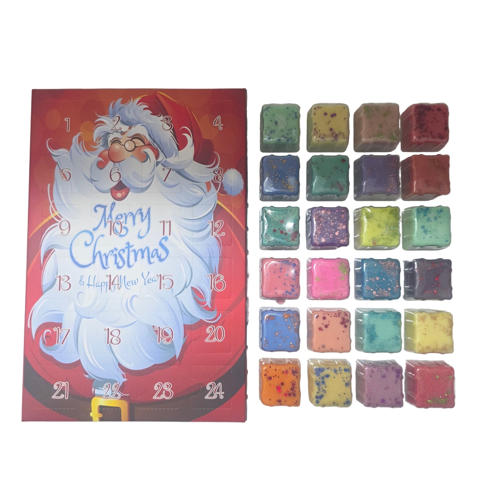 Calendar advent cu 24 de arome diferite până la crăciun. ceară parfumată de soia