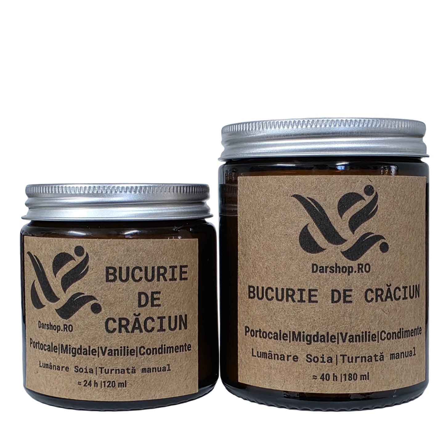 Lumânare Bucurie de Crăciun – portocală, cuișoare și vanilie, atmosferă festivă.