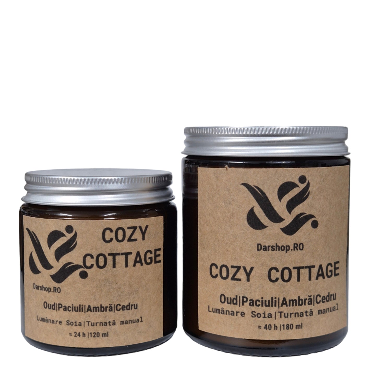 Lumânare naturală din ceară de soia, cu aromă caldă Cozy Cottage, perfectă pentru serile liniștite de toamnă. Realizată manual, oferă o atmosferă plăcută și relaxantă.