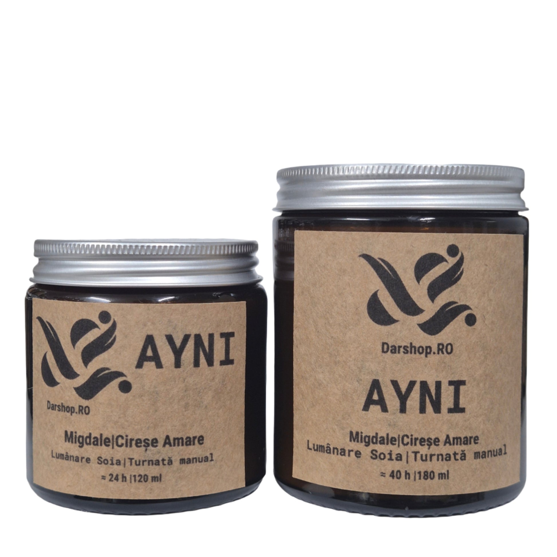 Lumânare parfumată din ceară de soia Ayni – un echilibru subtil între note calde și lemnoase, inspirată de conexiunea cu natura