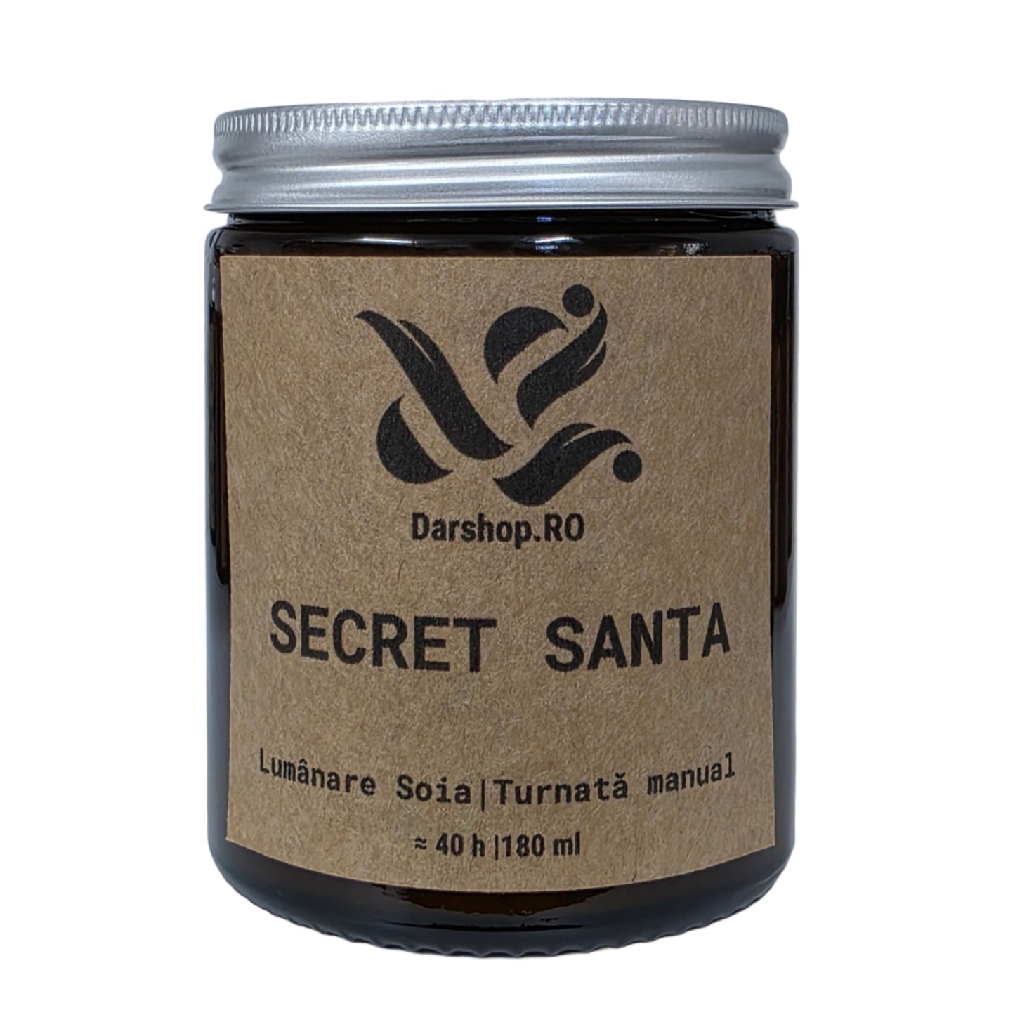 Lumânare parfumată Secret Santa – aromă delicată, caldă și festivă, cu note subtile de condimente și lemn nobil.