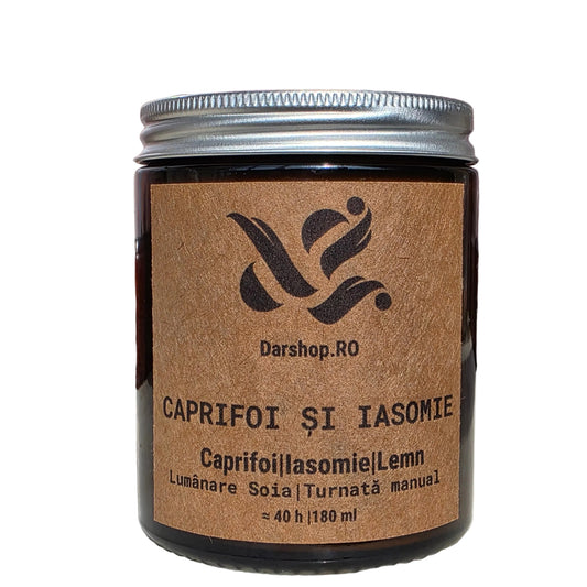 lumanare soia parfumata caprifoi si iasomie