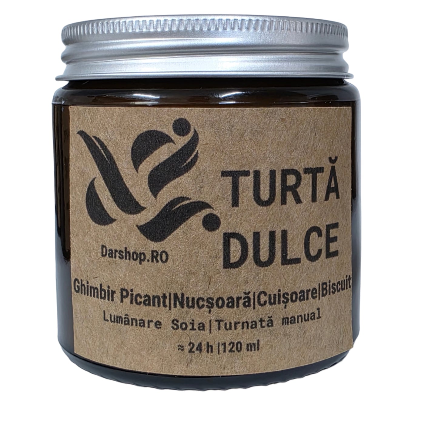 Lumânare parfumată Turtă Dulce – note de biscuiți cu unt și vanilie, perfectă pentru serile magice de Crăciun.