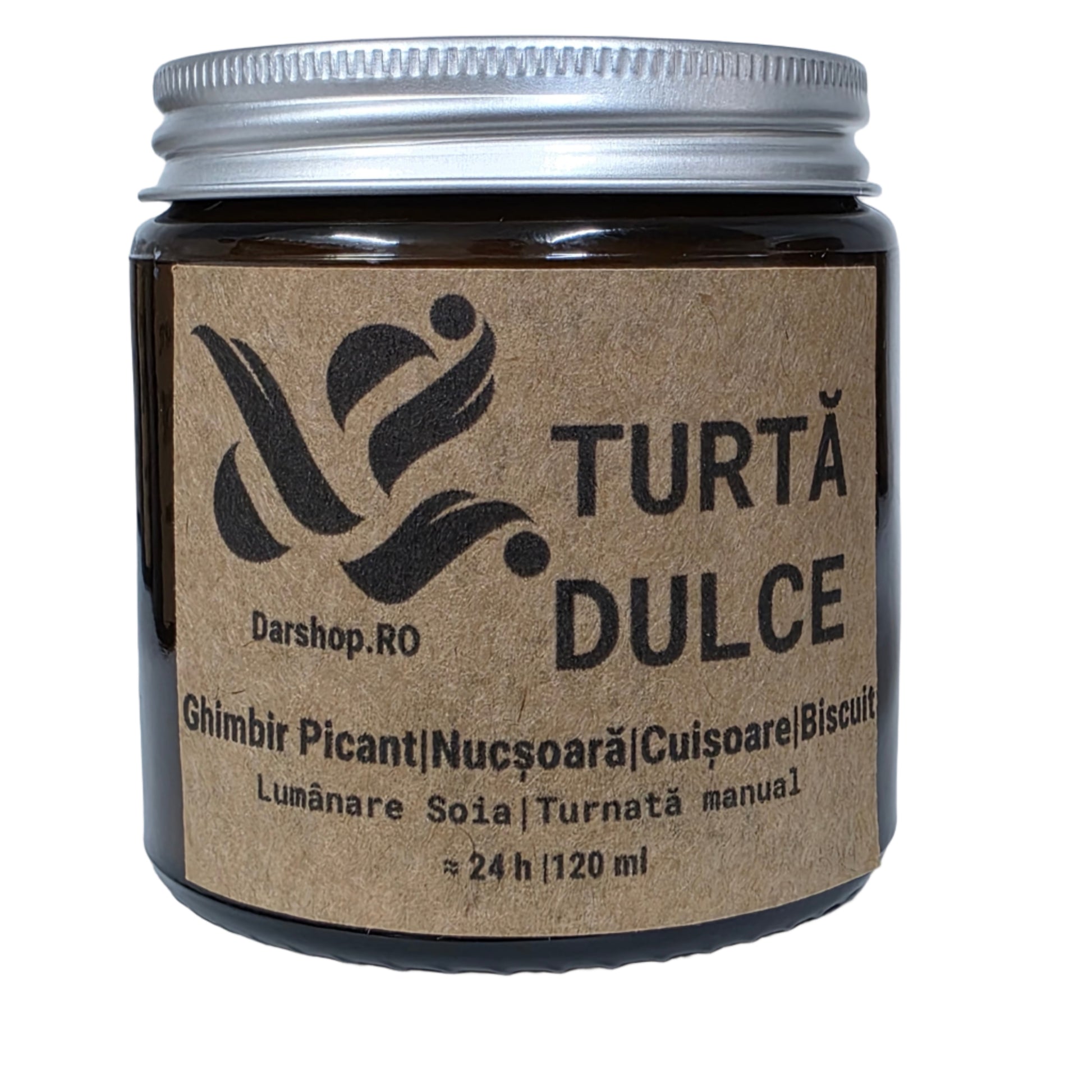 Lumânare parfumată Turtă Dulce – note de biscuiți cu unt și vanilie, perfectă pentru serile magice de Crăciun.