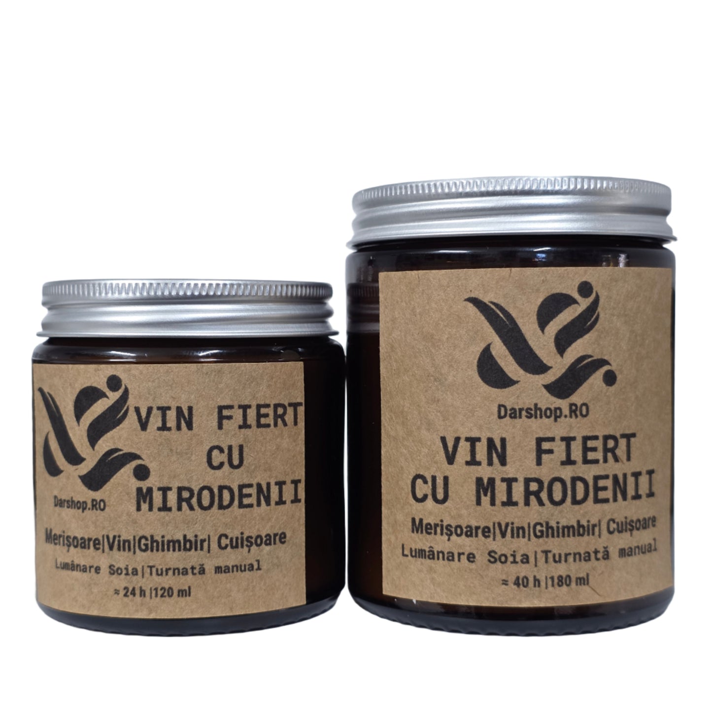 Lumânare de soia Vin Fiert cu Mirodenii – parfum fresh de fructe de pădure, merișoare și citrice, ideal pentru iarnă.