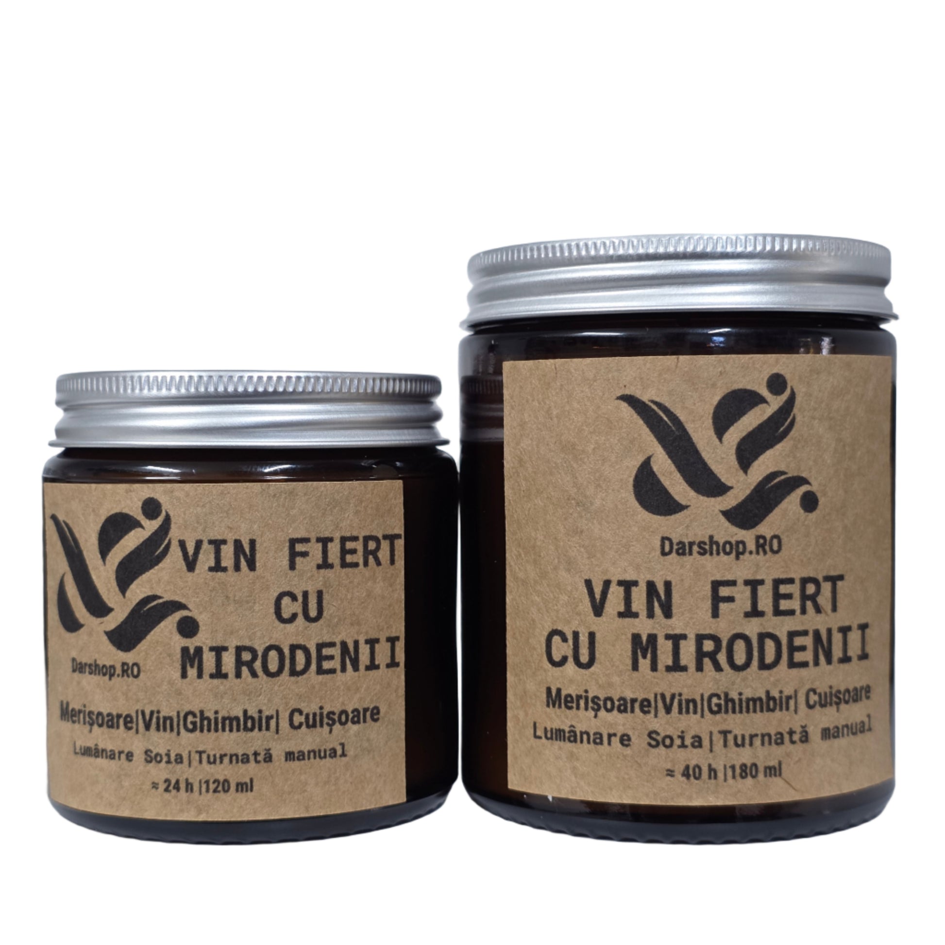 Lumânare de soia Vin Fiert cu Mirodenii – parfum fresh de fructe de pădure, merișoare și citrice, ideal pentru iarnă.
