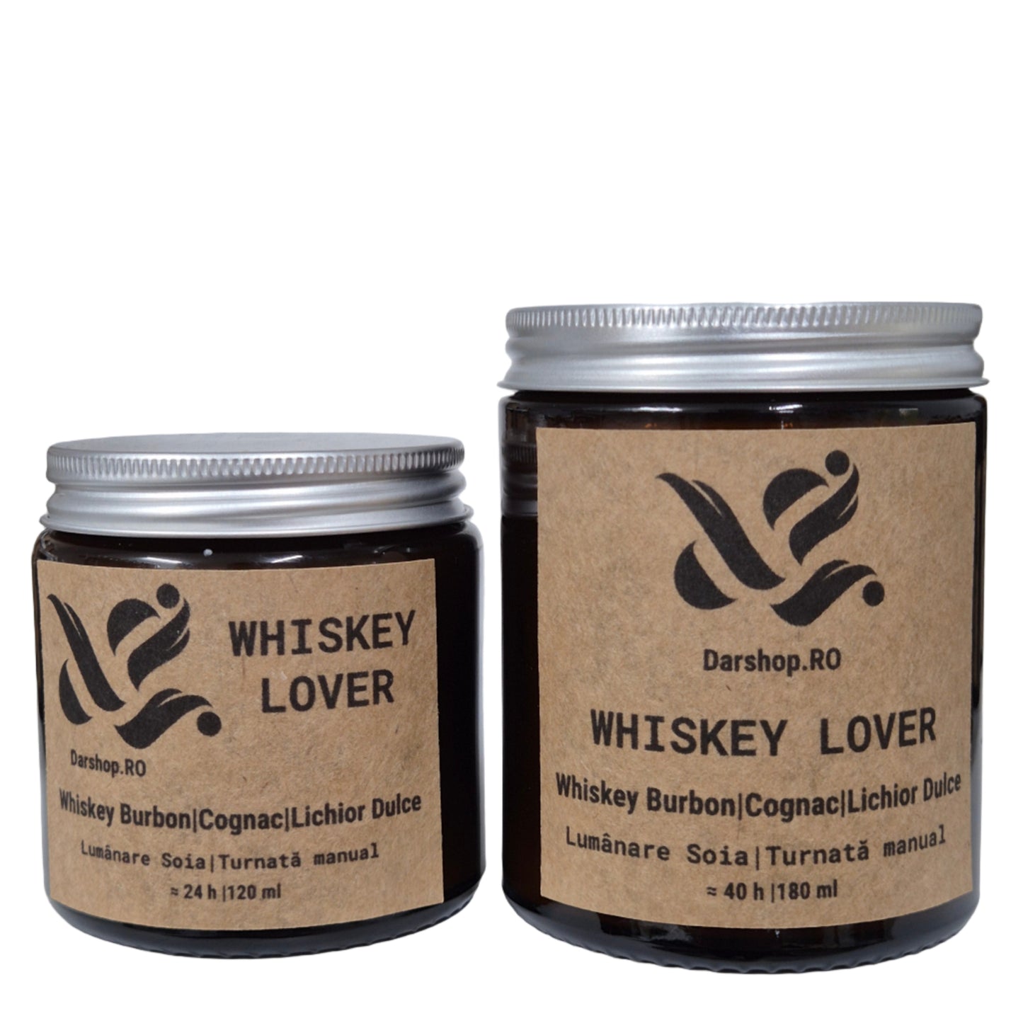Lumânare parfumată “Whiskey Lover” – aromă de bourbon învechit, vanilie și note lemnoase de stejar și turbă.