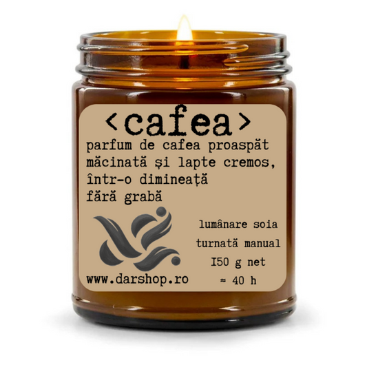 Lumanare cu parfum intes de cafea si lapte cremos