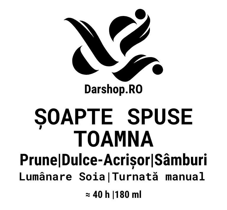 *NOU*Șoapte spuse Toamna. Lumânare soia