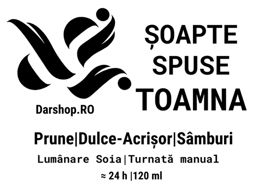 *NOU*Șoapte spuse Toamna. Lumânare soia