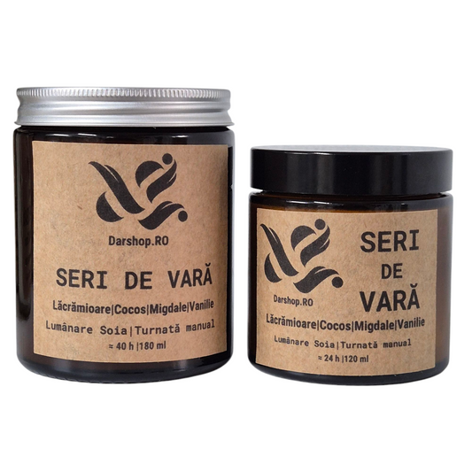 Lumânare parfumată ceară soia. Seri de Vară