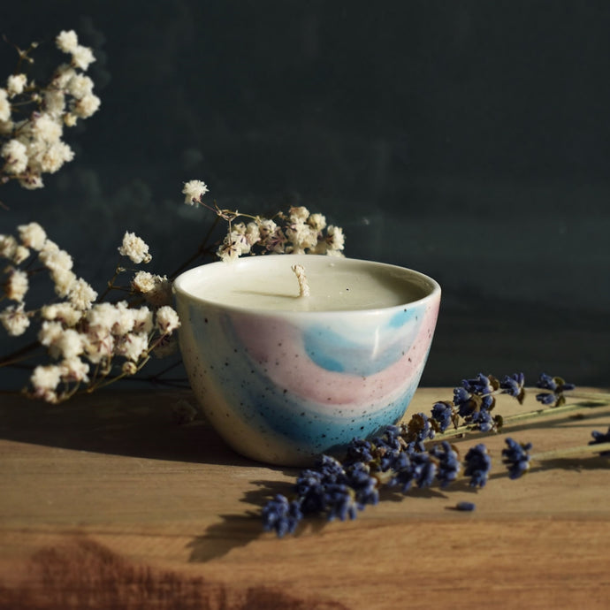 Mini-pahar din porțelan – lumânare parfumată Liliac