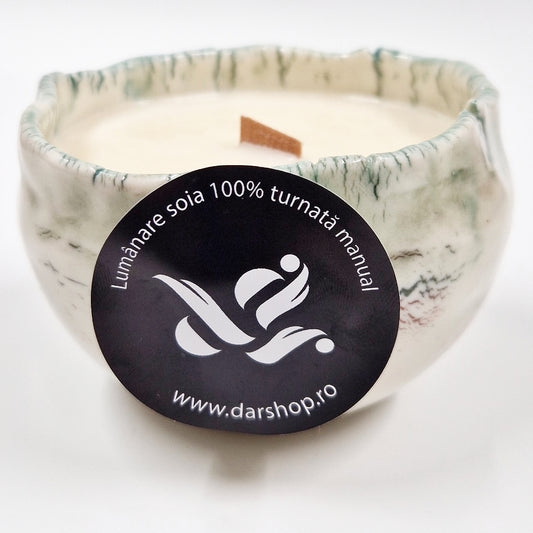Lumânare parfumată soia Ceramică. Seri de iarnă